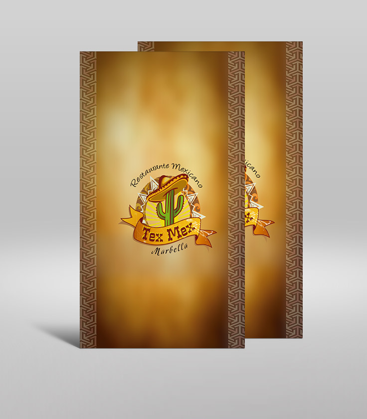 Portada de carta de restaurante Tex-Mex Marbella